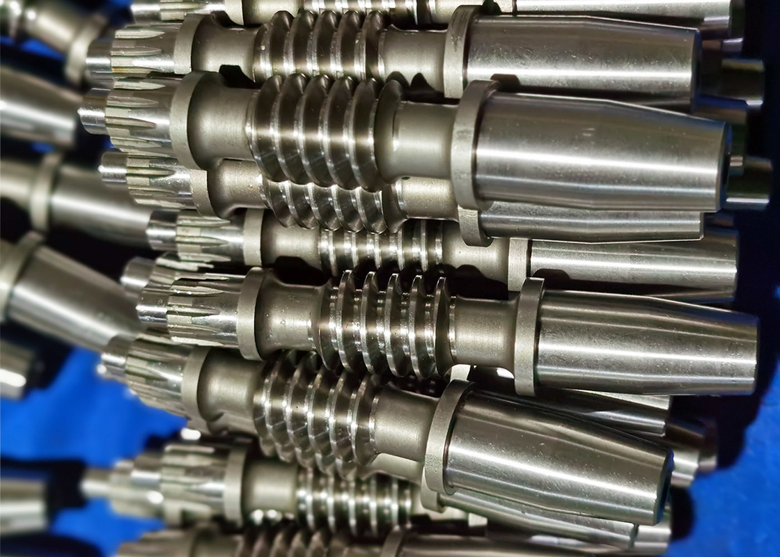 20CrMnTi Pinion Durable and Hardened Worm Shaft And Worm Gear Gear Hobbing
